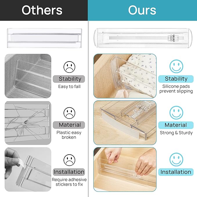 Vtopmart 8 Pack Drawer Dividers - Image 7