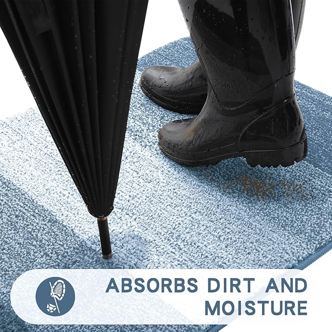 Kitinjoy Indoor Outdoor Door Mat, 71x47 Non-Slip Absorbent Dirt Trapper - Image 6