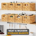 SpaceAid 8 Pack Wicker Basket, Storage Baskets - Image 2