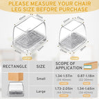 24PCS Rectangular Chair Leg Floor Protectors, Furniture Sliders, Non-Slip Felt - Image 3