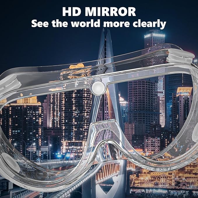 Super More 2PCS Anti-Fog Protective Safety Goggles Clear Lens Wide-Vision - Image 5