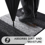 Kitinjoy Indoor Outdoor Door Mat, 24x16 Non-Slip Absorbent Dirt Trapper - Image 2