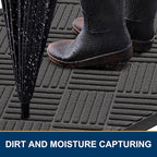 Smiry Front Door Mat Outside Entrance, Heavy Duty Outdoor Indoor Natural Rubber - Image 3