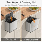 Mbillion Kitchen Compost Bin Hanging Trash Can - Image 3