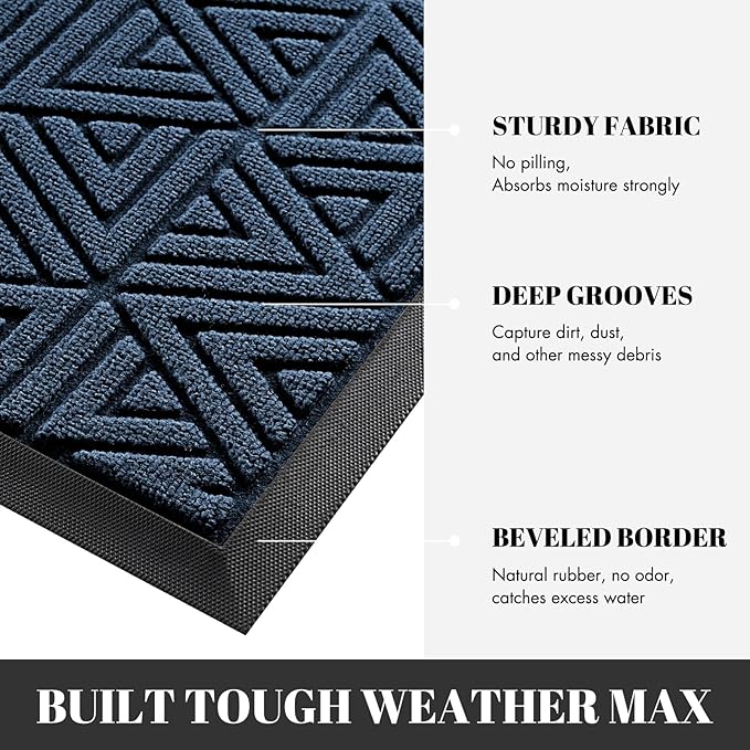 Yimobra Outdoor Mats for Front Door 29.5x17, All-Weather Waterproof Non-Slip - Image 2