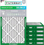 Filterbuy 20x36x2 Air Filter MERV 8 Dust Defense Replacement, Electrostatic by Filterbuy