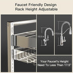 3 Tier Extra Large Stainless Steel Expandable Over The Sink Dish Drainer Drying - Image 10