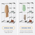Whitmor Modern Industrial Wardrobe - Image 3