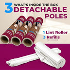 RainbowZone Large Lint Rollers plus 3 Rolls 9.5'' Extra Wide Total 300 sheets - Image 2