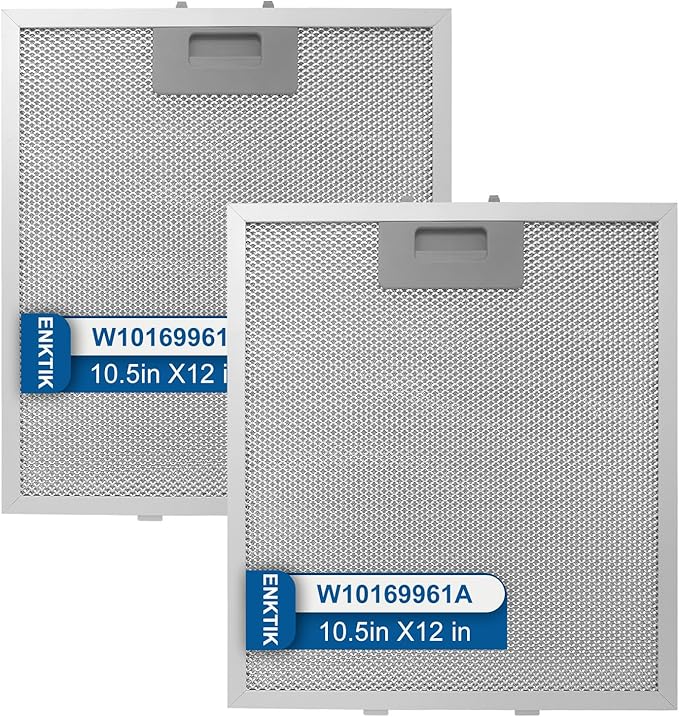 2-Pack W10169961A Range Hood Filter 10.5" X 12" by Unknown
