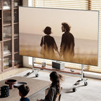 Stainless Steel Art Rolling TV Cart, Mobile TV Stand - Image 7