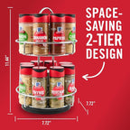 McCormick Spice Rack, Two Tier Chrome, Featuring 16 Herbs & Spices - Image 12