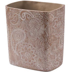 Polytree Boho Flowers Bathroom Trash Can 1.8 Gallon Small Kitchen Garbage Can by Polytree