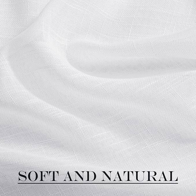 NICETOWN Door Curtains for Sliding Glass French Door, Farmhouse Linen Cutains - Image 7