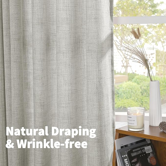 YoungsTex Linen Curtains 63 Inch Length - Image 5