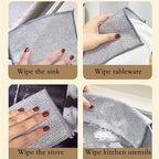 10PCS Double Wet and Dry Wire Dishcloth, Stainless Steel Scrubber, Non-Scratch - Image 6