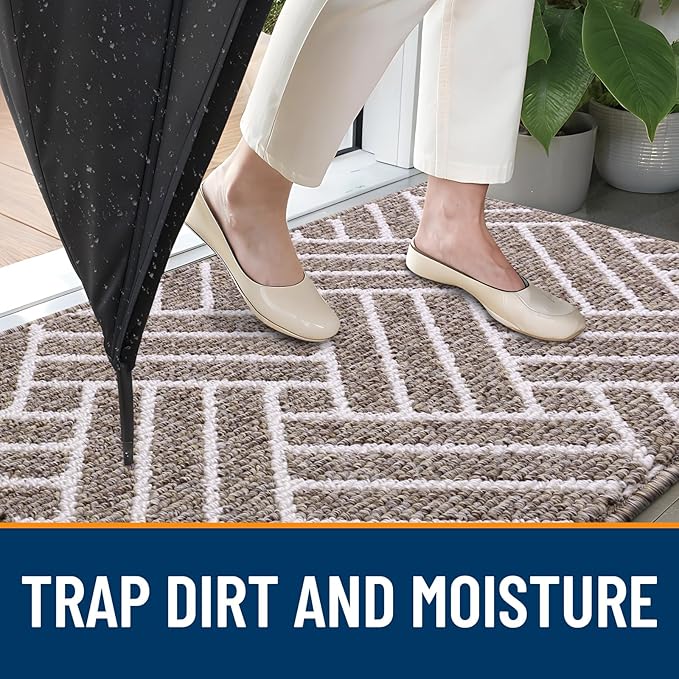 OLANLY Indoor Door Mat, 32x20 Inch, Dirt Resistant and Absorbent, Non-Slip - Image 2