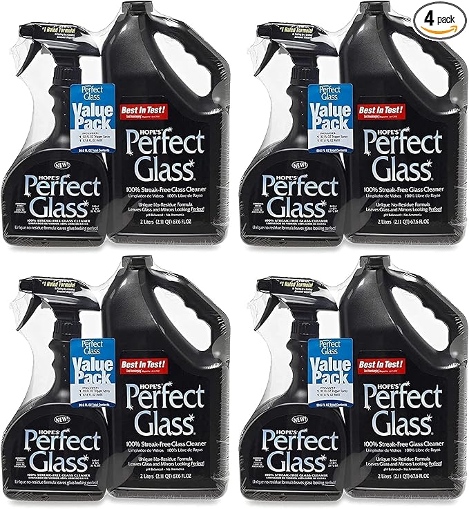 HOPE'S Perfect Glass Cleaner, Streak-Free, Ammonia-Free Window, and Shower Door by Hopes