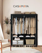 Portable Closet, 54.3 Inch Large Capacity Wardrobe Closet - Image 2