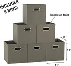 Household Essentials 84-1 Foldable Fabric Storage Bins | Set of 6 Cubby Cubes - Image 2
