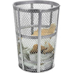 Global Industrial 48 Gallon Outdoor Metal Trash Container, Galvanized - Image 9