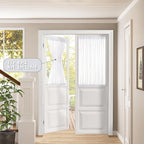 Tollpiz Sheer Door Curtains Closet Linen Textured Curtain Sheers Doorway Light - Image 2