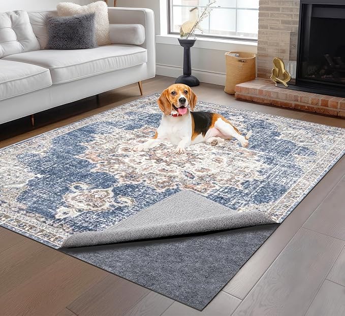 Non-Slip Rug Pads 6 x 9 ft, 100% Waterproof Extra Large Area Rugs Non Skid Rug by TUOTPE