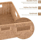 OIAHOMY Wicker Basket, Paper Shelf Basket - Image 2