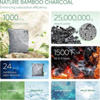 Activated Charcoal Odor Absorber, 6 Pack Natural Shoe Odor Eliminator, Bamboo - Image 3
