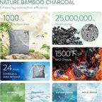 Activated Charcoal Odor Absorber, Large 4x200g w Hooks Nature Odor Eliminator - Image 3