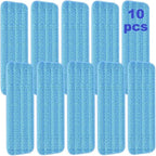 10 Pcs Reusable Mop Pads, 16.5 Inch Microfiber Wet Dry Floor Clean Mop Pad by YOQXHY