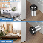 Chumia 20 Pcs Door Stopper Mounted Floor Stops Stainless Steel Cylindrical - Image 4