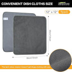 KinHwa Kitchen Washcloths for Dishes Absorbent Microfiber Dish Cloths Quick Dry - Image 6