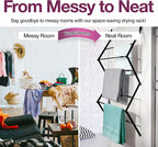BLACK+DECKER Over The Door Expandable Telescopic Drying Rack, Clothes Organizer - Image 3