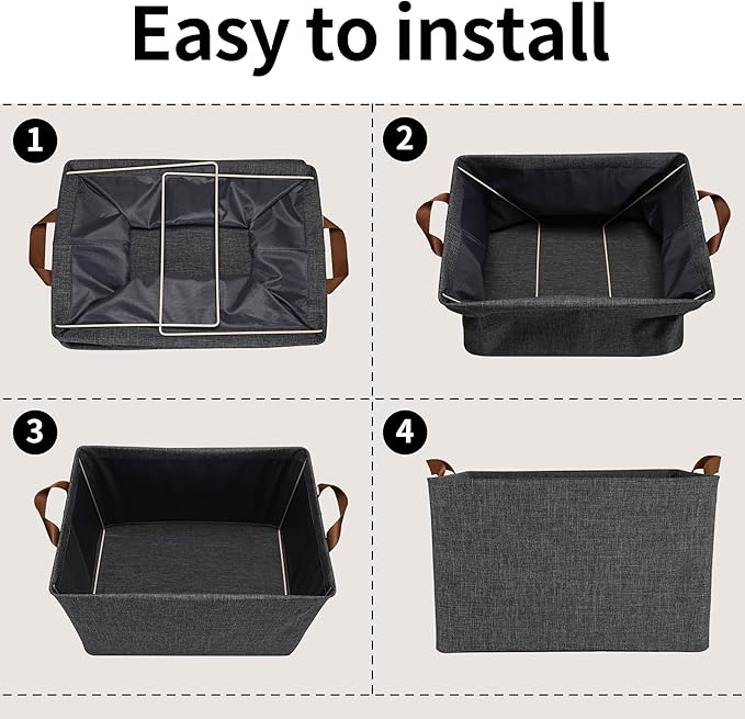 GRANNY SAYS Storage Baskets for Shelves, Closet Organizer Bins, Clothes Storage - Image 7