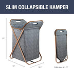 CleverMade Collapsible Laundry Hamper X-Frame Laundry Basket - Image 2