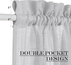 NICETOWN Side Door Curtains for Small Window, Rod Pocket French Window Curtains - Image 6