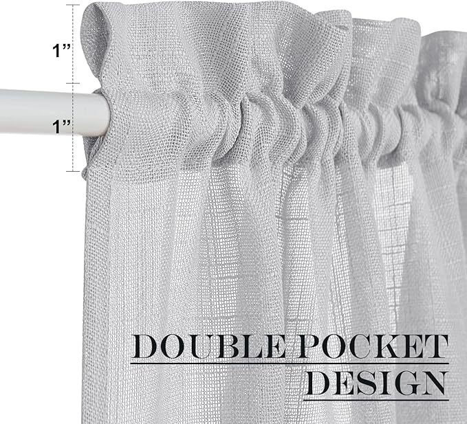 NICETOWN Light Grey Sidelight Curtains - Image 6
