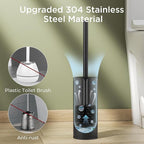Toilet Brush and Holder Set, Toilet Bowl Brush - Image 4