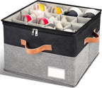Shoe Organizer for Closet, Foldable Shoe Storage Bins by RONCHIL