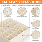 6 Pack Sock Underwear Drawer Organizer Dividers, 58 Cell Foldable Fabric - Image 5