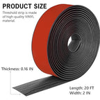20Ft Floor Transition Strip Self Adhesive Vinyl Cover Floor Strip Flat Divider - Image 2