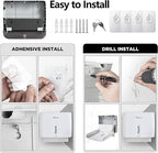 Paper Towel Dispenser Wall Mount Commercial Pack of 3 White Holder Fits - Image 6