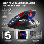FINGER TEN Golf Club Covers for Irons Magnetic Value 11 Pack, Synthetic Leather - Image 3