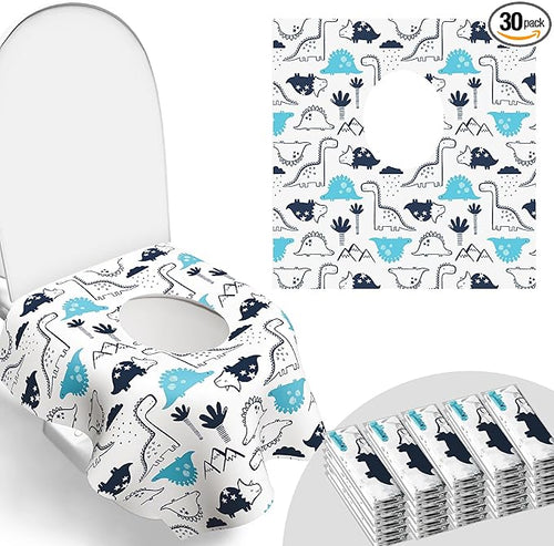 30 Pack Toilet Seat Covers Disposable, Large Waterproof Potty Covers by POIKSHARK
