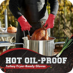 KITCHEN PERFECTION XL Silicone Smoker Oven Gloves-Extreme Heat Resistant BBQ - Image 5