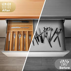 Silverware Organizer, 12.5 Inch Utensil Organizer Kitchen Drawer Organizer - Image 4