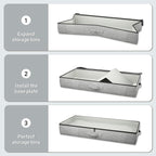 2-Pack Under Bed Storage Containers, 4.5 Inches Tall Low Profile Underbed - Image 9