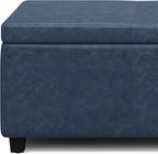 SIMPLIHOME Avalon 48 inch Wide Contemporary Rectangle Storage Ottoman Bench in - Image 6