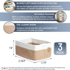 NaturalCozy Storage Baskets 16.8”x13”x7.6” Cotton Rope Woven Baskets - Image 2